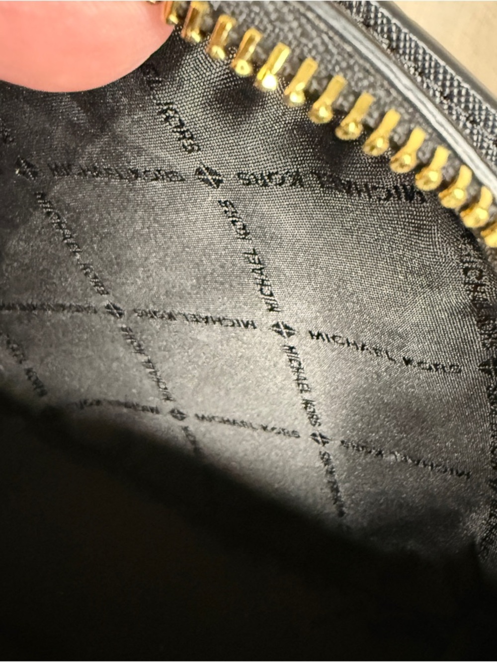 Michael Kors Black Saffiano Oval Crossbody with Gold Hardware - Picture 6 of 8